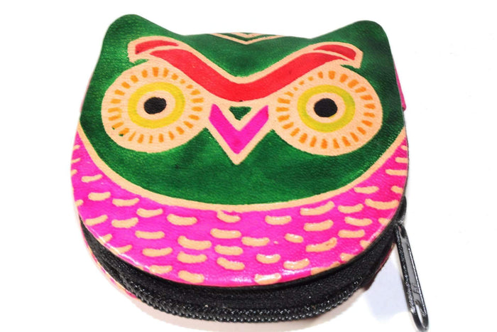 Yellow/Pink/Green / Leather / Cat/Animal