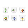 Ichendorf Milano Glass Set of 6 Fish with Coral Tumblers