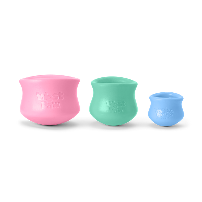 Interactive puzzle, food-dispensing dog toy, Zogoflex Toppl in Periwinkle (Spring Limited Edition)