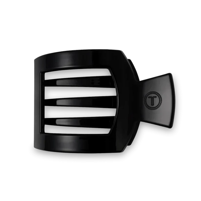 Teleties Jet Black Medium Flat Square Clip