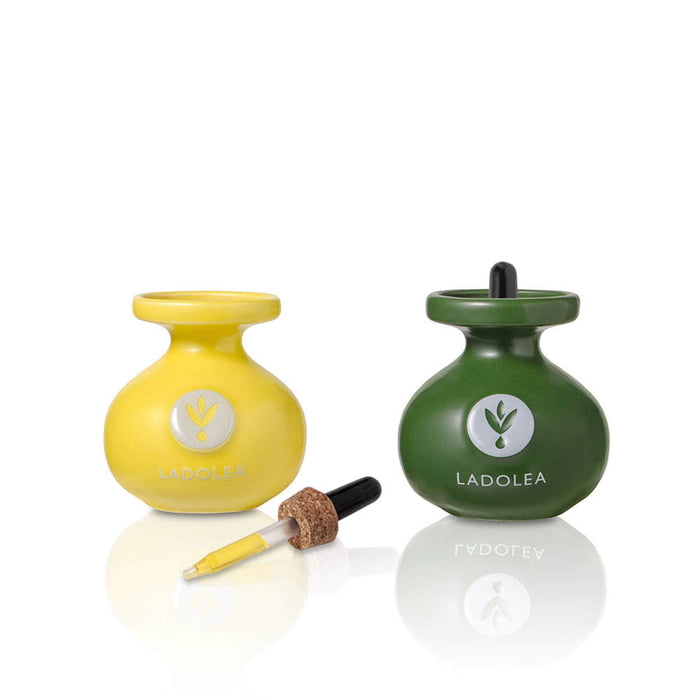 Ladolea Set of 2 Lemon & Oregano Infused Extra Virgin Olive Oil, 80ml