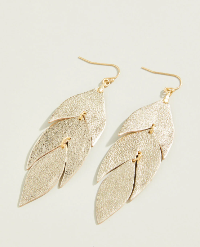Leaf Leather Earrings