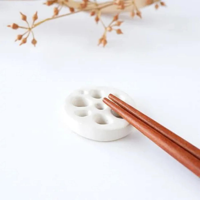 Lotus Root Japanese Ceramic Chopstick Rest