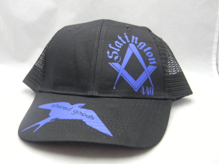 Masonic square and compass trucker hat