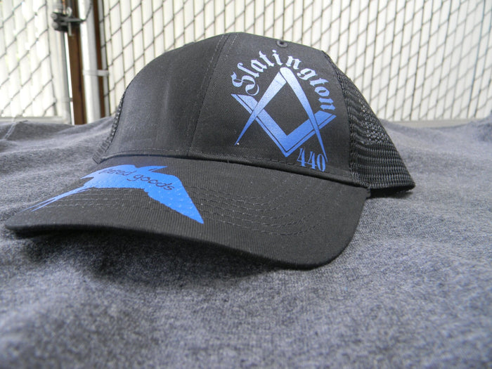 Masonic square and compass trucker hat