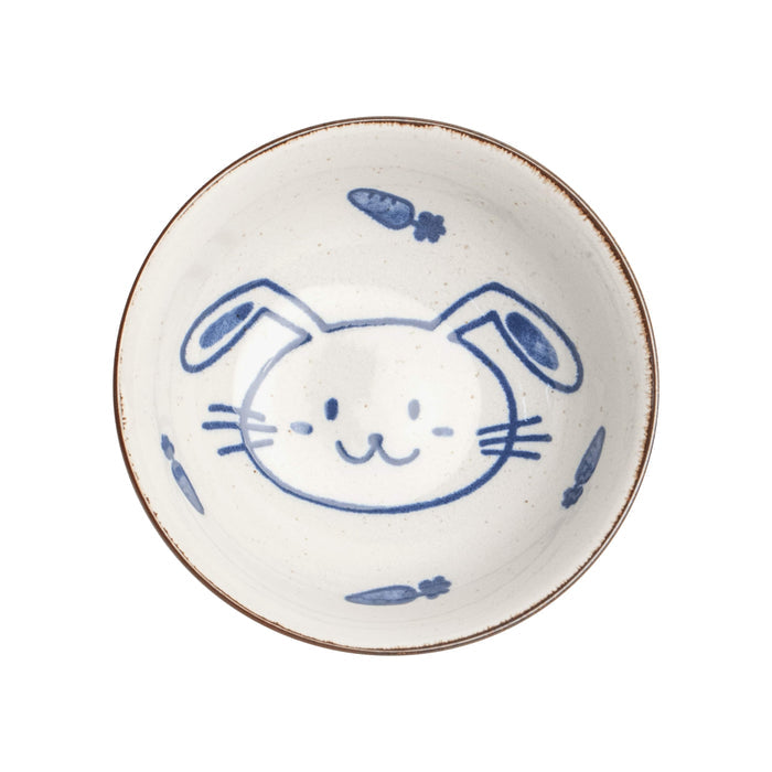 Matte Porcelain Rabbit & Carrot Bowl, 20cm
