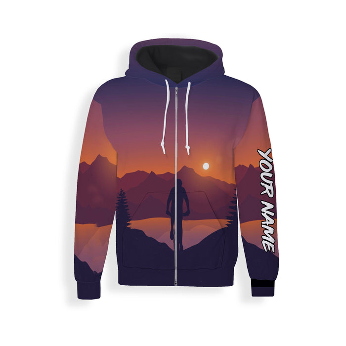 Men's Customized Cycling Zip Up Hoodie, Long Sleeve, and Hoodie Great Gift Ideas