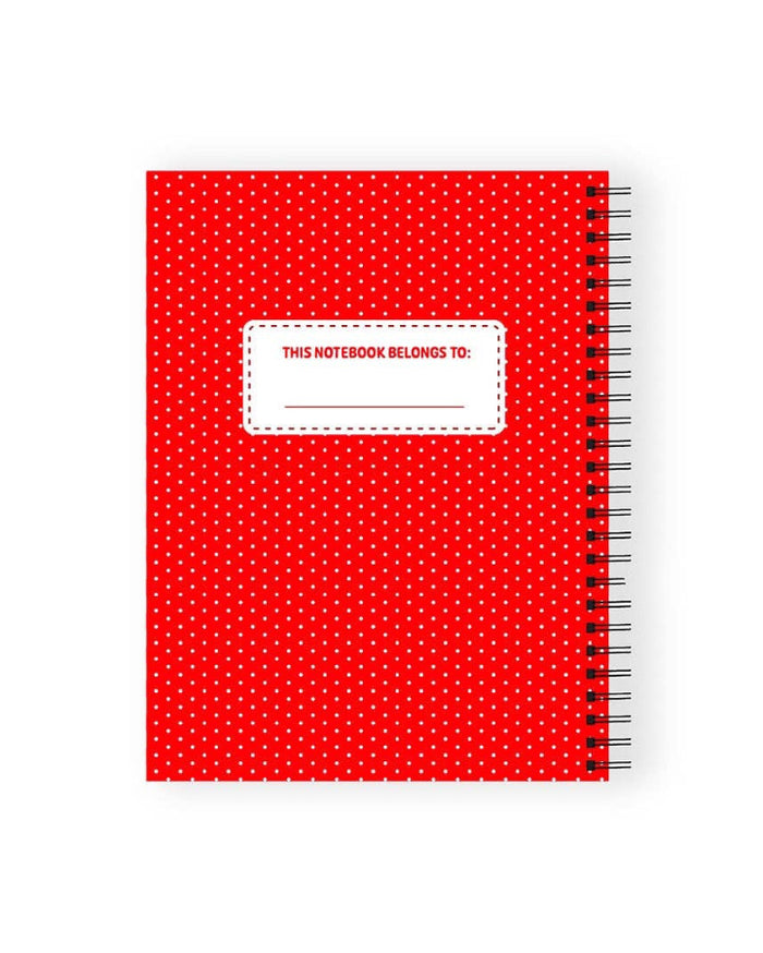 Monchhichi Red Spiral Notebook