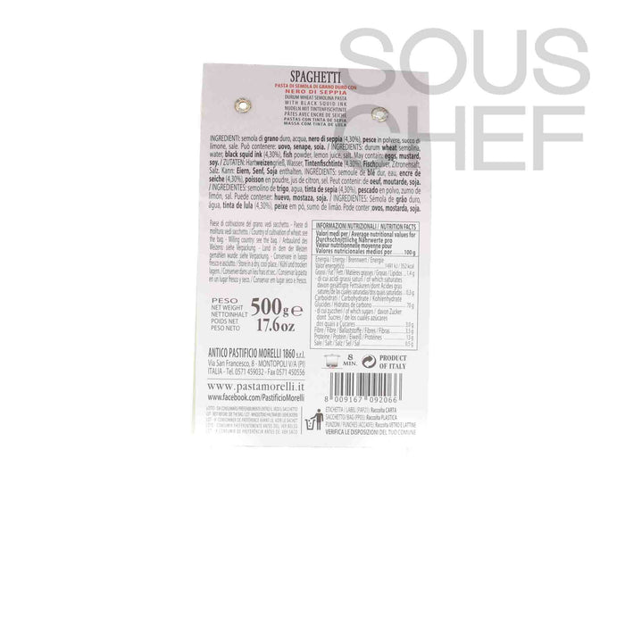 Morelli Squid Ink Spaghetti, 500g