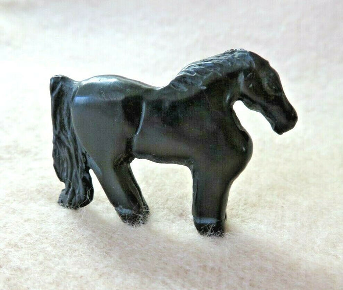 Native American Zuni Black Jet Mini Horse Fetish by Rochelle Quam Najera C3981 Two Ponies Trading