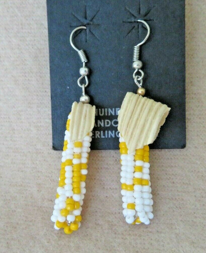 Native Navajo Beaded Corn Offering Dangle Hook Earrings by Shauni Gray JE607 Two Ponies Trading
