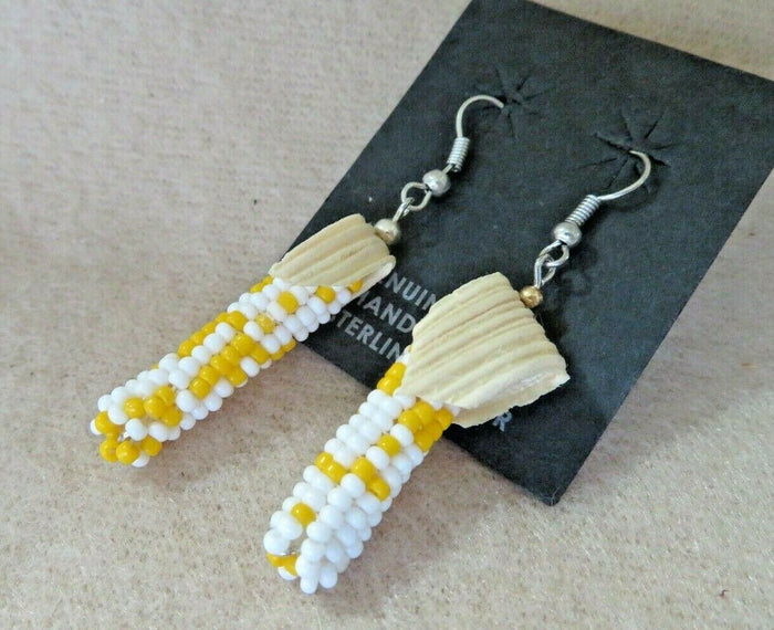 Native Navajo Beaded Corn Offering Dangle Hook Earrings by Shauni Gray JE607 Two Ponies Trading