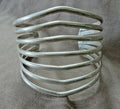 Native Navajo Heavy 7 Row Sterling Cuff Bracelet by Mike Thomas Jr JB250 Two Ponies Trading