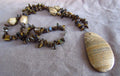 Native Navajo single strand Tiger's Eye and Picture Jasper Necklace JN0202 Two Ponies Trading