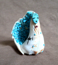 Native Zuni Shell Maiden Fetish Carving by Kevin Quam - C4645 Two Ponies Trading
