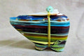 Native Zuni Surfite  Bear w/ Bundle Fetish by Leland Boone & Daphne Quam C3409 Two Ponies Trading
