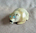 Native Zuni Zuni Rock Beaver fetish Carving by Freddie Leekya C357 Two Ponies Trading