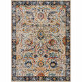 New Smyrna Traditional Transitional Ivory And Navy Area Rug - The Rug Decor