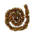 An eco-friendly silk paper fringe in various Halloween colors strung on a string, with a hanging loop on each end.
