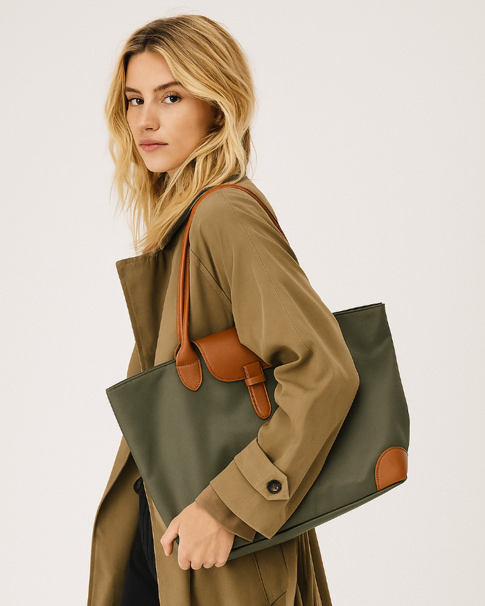 Olive Natalie Nylon Tote