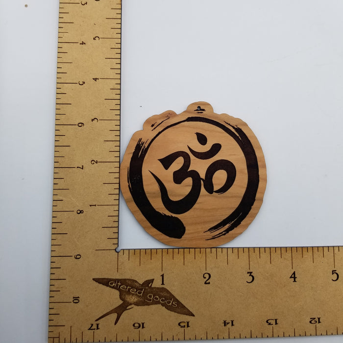 Om wooden ornament