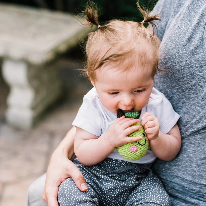 Pear Play Food Rattle