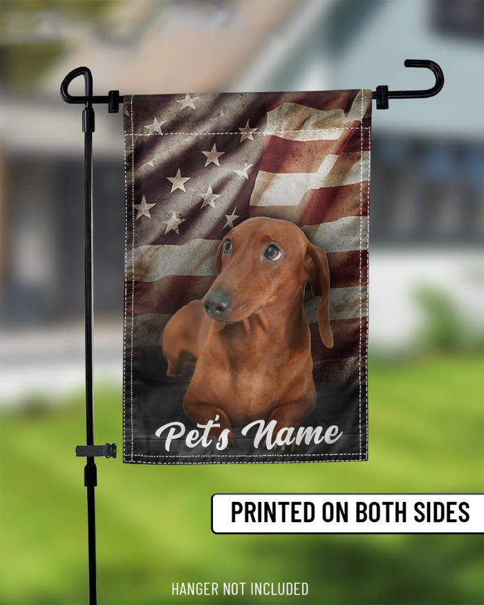 Personalized Image Dog Flag- Customized Name Gift