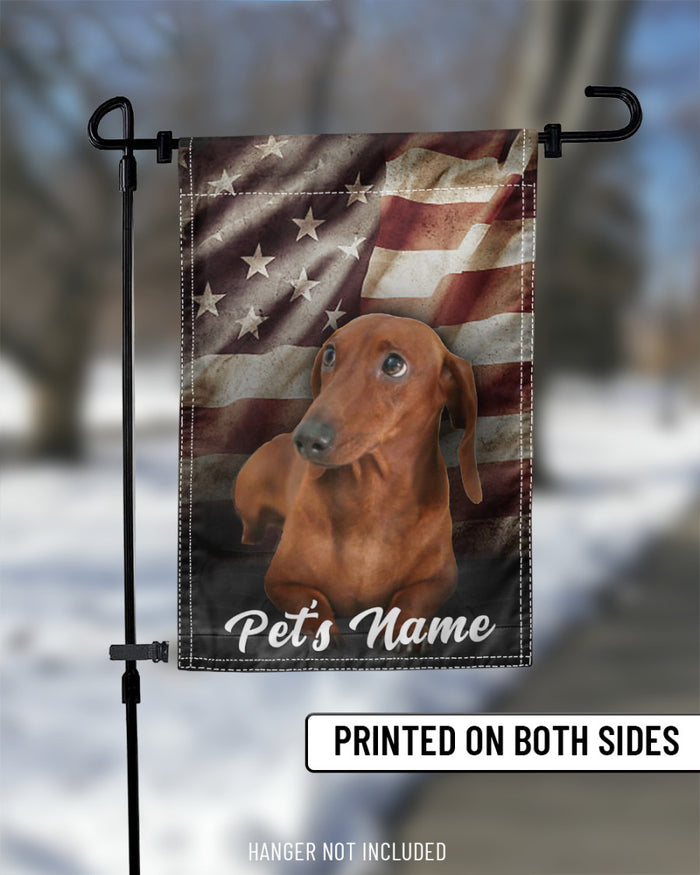 Personalized Image Dog Flag- Customized Name Gift