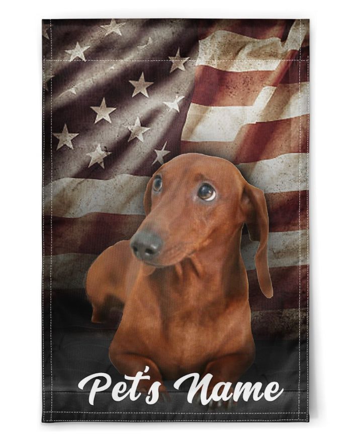 Personalized Image Dog Flag- Customized Name Gift