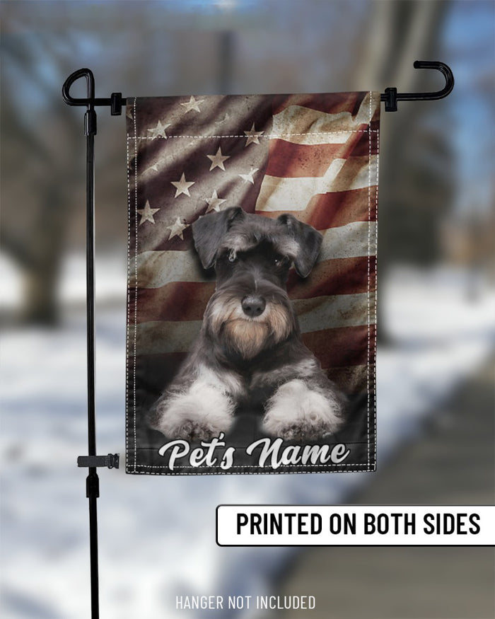 Personalized Image Usa Dog Flag- Customized Name Gift