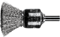 Pferd 3/4'' Crimped Wire Coated Cup End Brush .006 Stainless Steel Wire, 1/4'' Shank (EDP 83053)-ShopWeldingSupplies.com