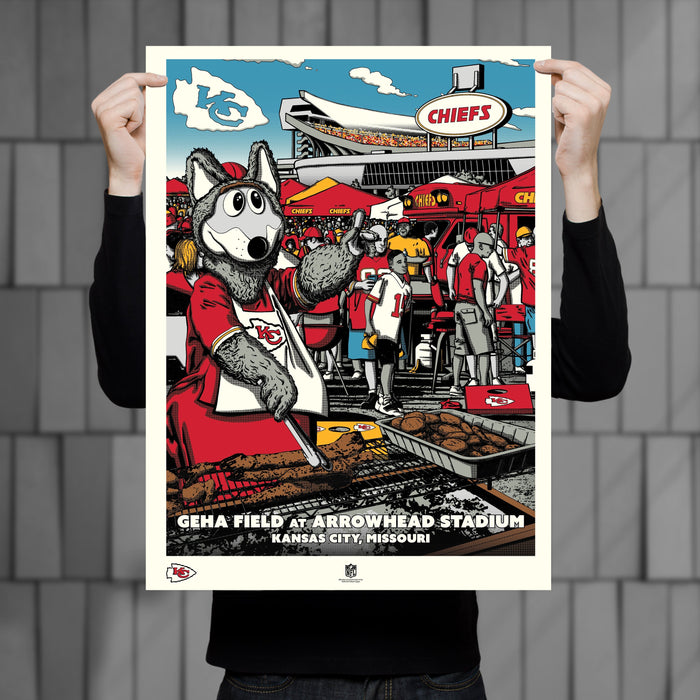 Phenom Gallery Kansas City Chiefs Arrowhead Tailgate 18"x24" Deluxe Framed Serigraph