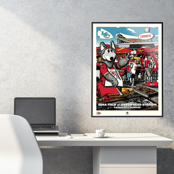 Phenom Gallery Kansas City Chiefs Arrowhead Tailgate 18"x24" Deluxe Framed Serigraph