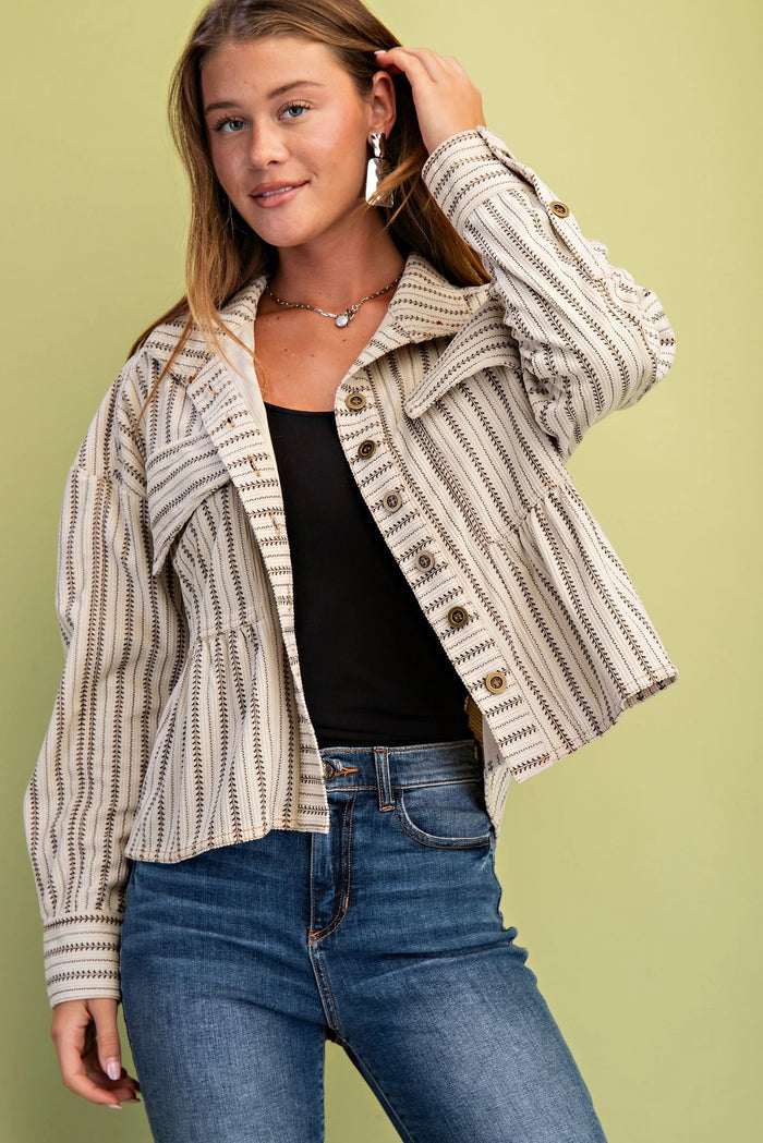 Printed Corduroy Jacket