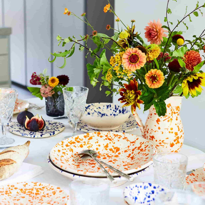 Puglia Blue Splatter Pitcher