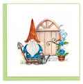 Garden gnome on a quilling card
