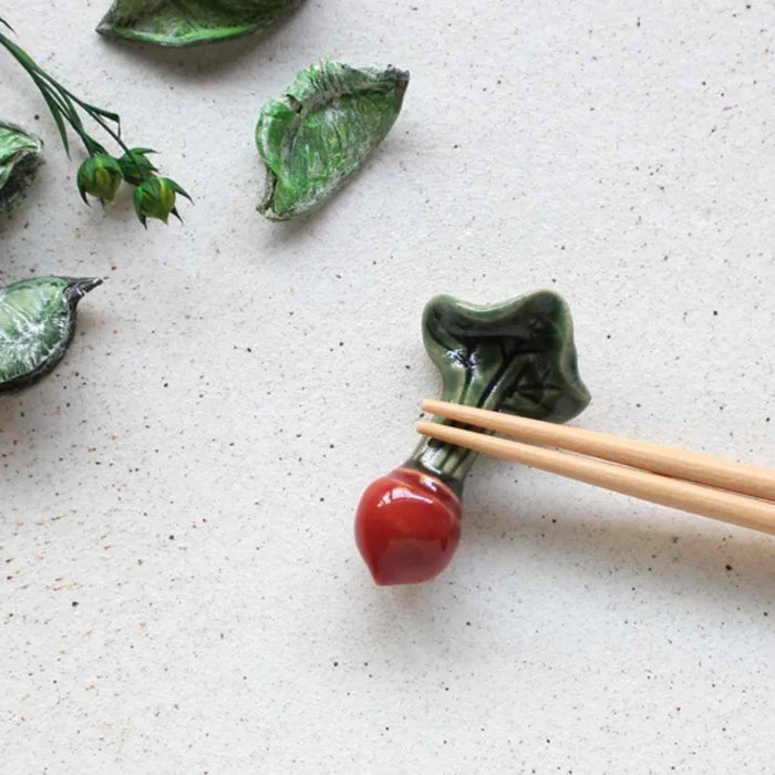 Radish Japanese Ceramic Chopstick Rest