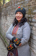 Red Rose Knit Beanie
