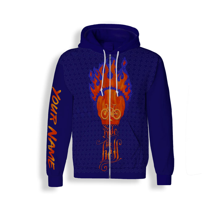 Ride Like Hell Personalized Long Sleeve, Hoodie, and Zip Up Hoodie- Men's Special, Breathable Jersey