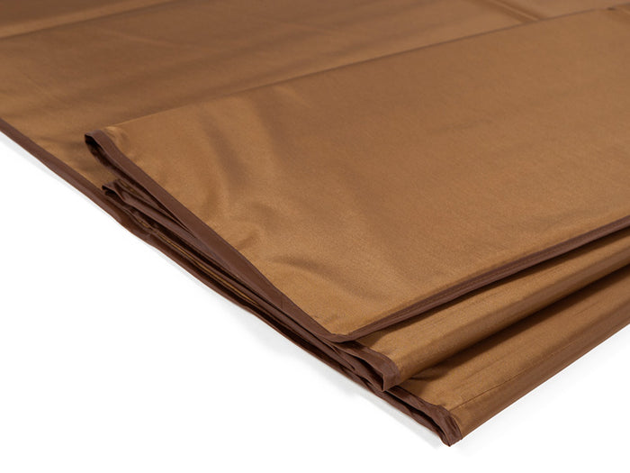 RX Pyramid Tent Mat M: brown lightweight fabric tarp with smooth texture