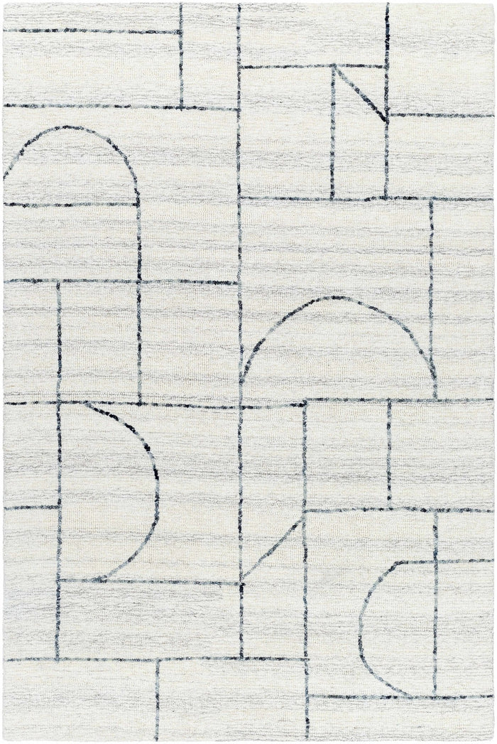 Sanaz Ivory Contemporary Style Hand Tufted Wool Area Rug - The Rug Decor