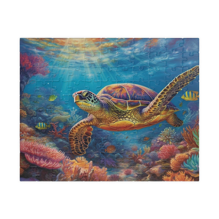Sea Turtle In Coral Reef Puzzle - 1014 Pieces