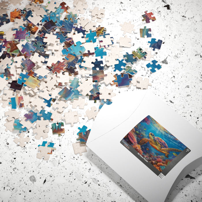 Sea Turtle In Coral Reef Puzzle - 1014 Pieces