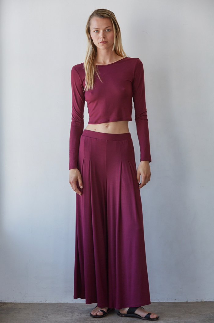 Selena Top -- Burgundy