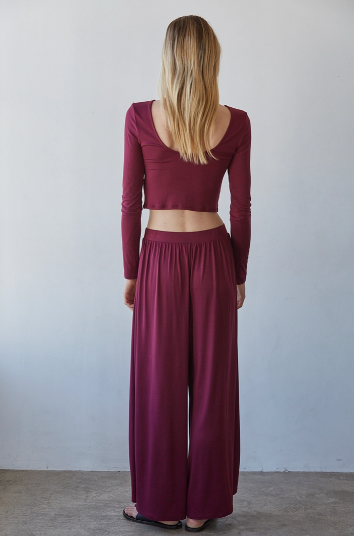 Selena Top -- Burgundy