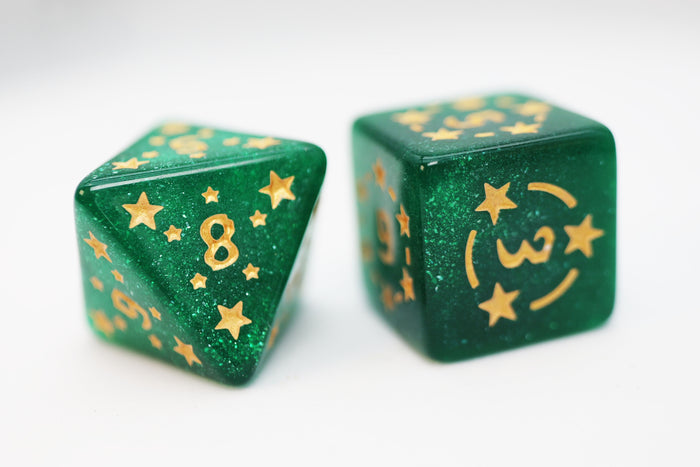 Shooting Stars: Manganese RPG Dice Set Plastic Dice Foam Brain Games