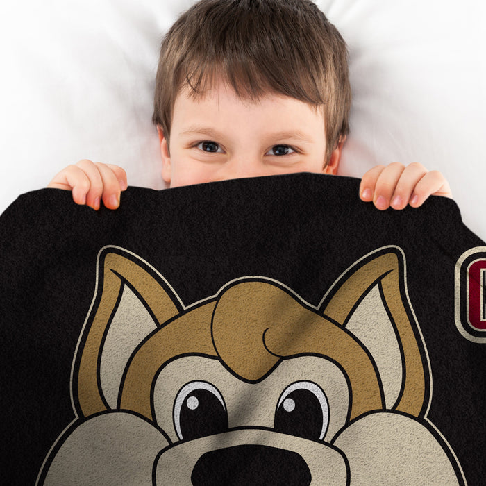 Sleep Squad Arizona Coyotes Howler Mascot 60” x 80” Raschel Plush Blanket
