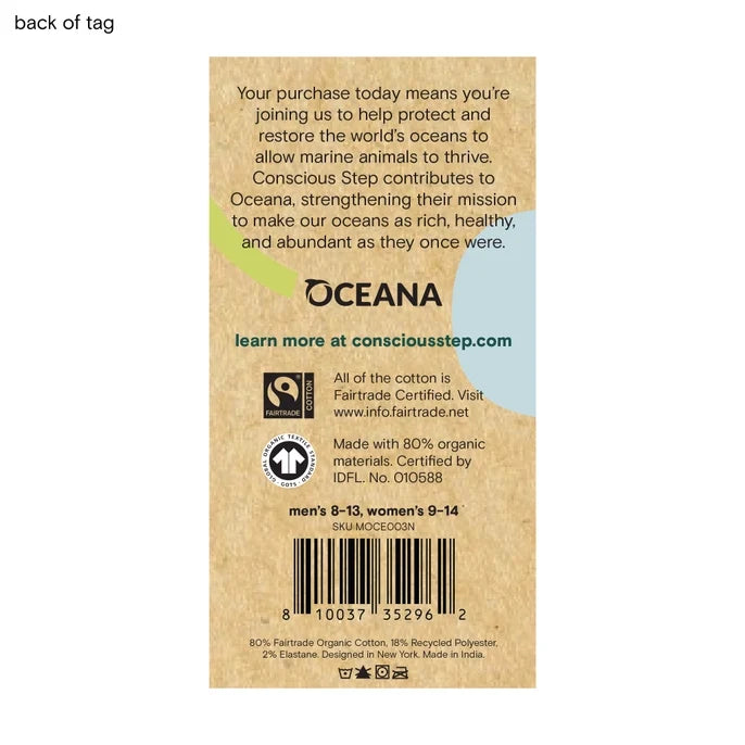 Conscious Step label with Oceana