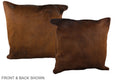 Solid Brown Cowhide Pillow #A36828