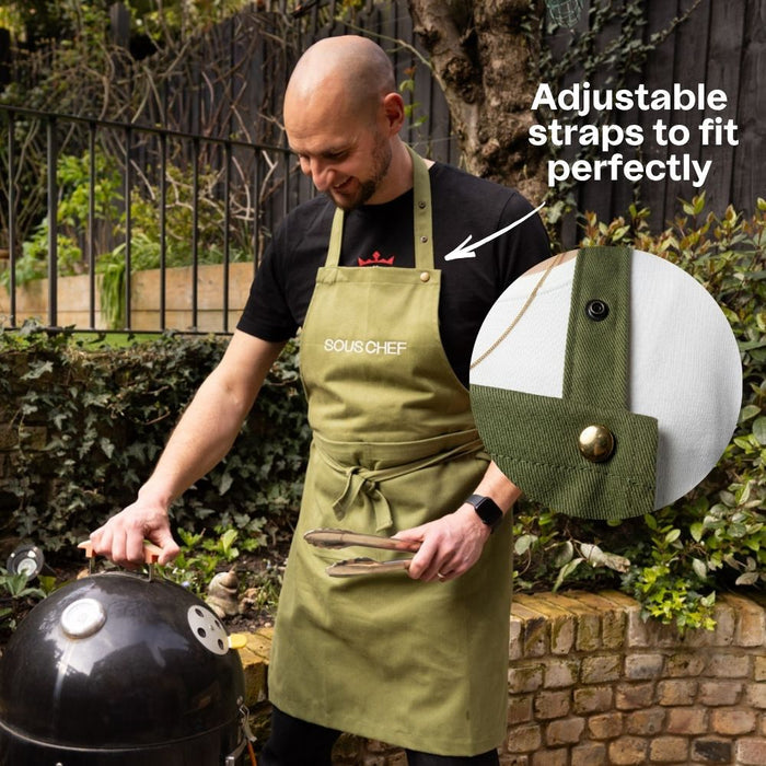Sous Chef Green Denim Apron